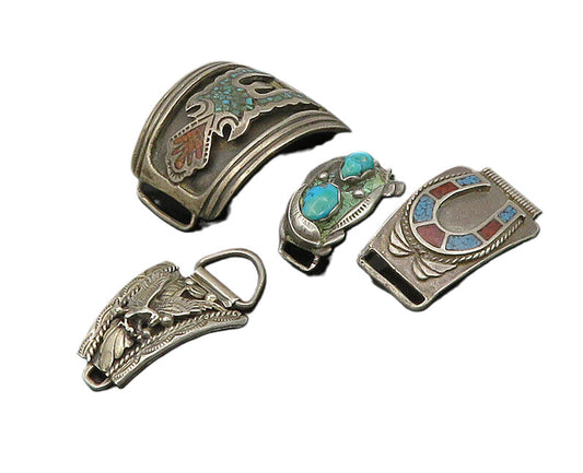 ZUNI NAVAJO 925 Silver  Vintage Turquoise Lot Single Watch Bands  TR3145