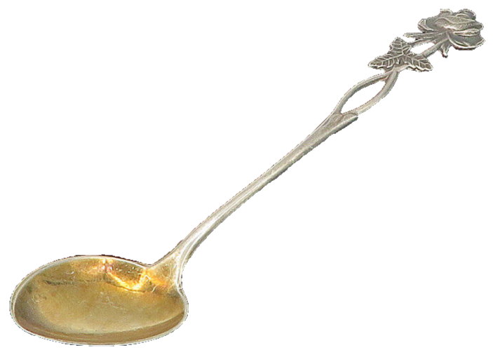 EUROPEAN 925 Sterling Silver  Vintage Rose Flower Souvenir Spoon  TR2925