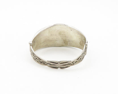 MIDDLE EAST 925 Sterling Silver Vintage Filigree Detail Bangle Bracelet  BT7015