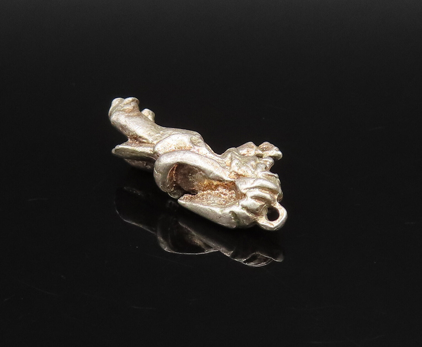 925 Sterling Silver  Vintage Man With Hand Behind Back Charm Pendant  PT21203