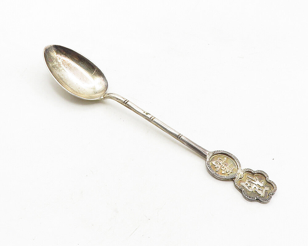 925 Sterling Silver  Vintage Antique Chinese Writing Espresso Spoon  TR1657