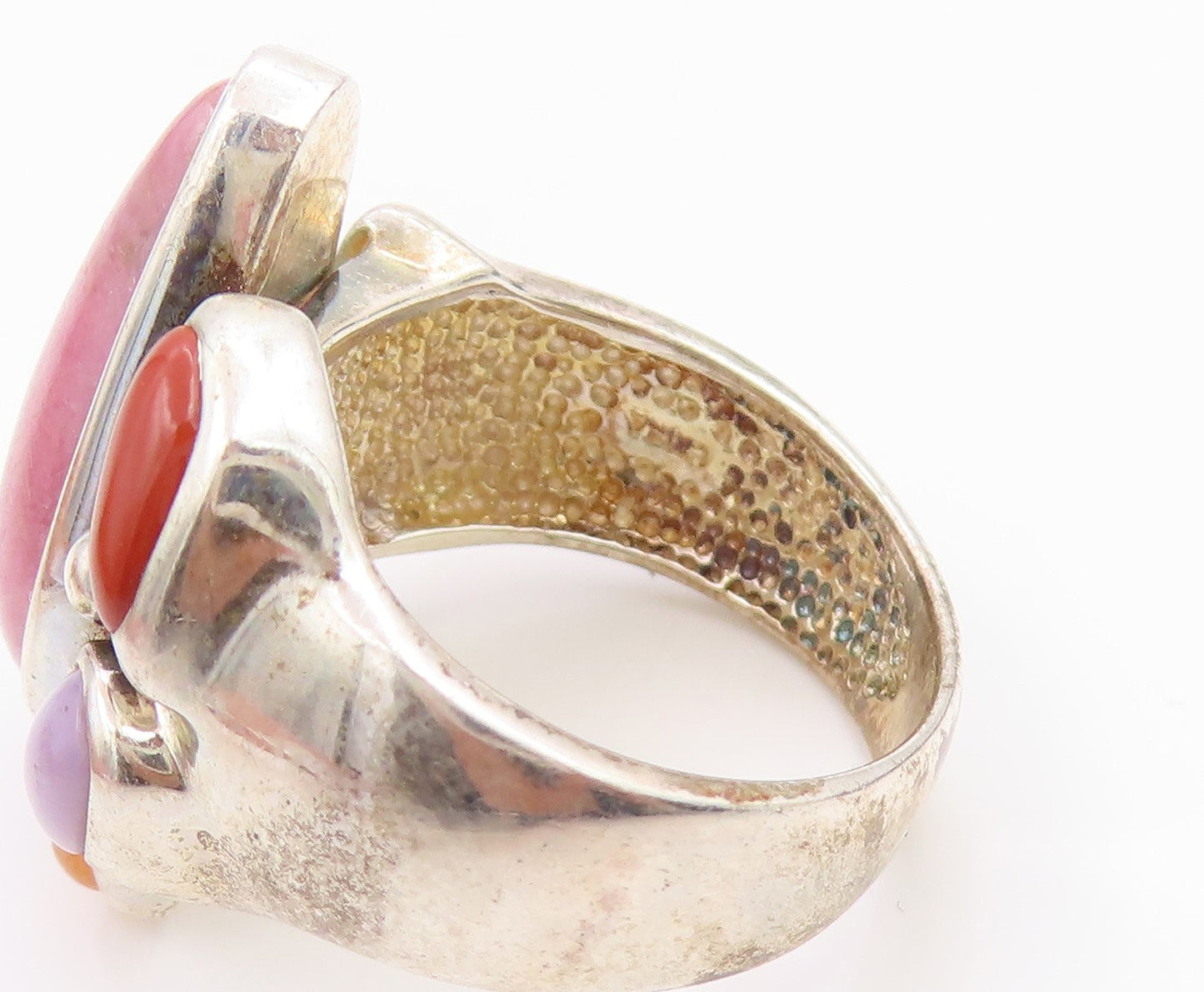 925 Sterling Silver Vintage Ring WHITNEY KELLY Gemstone Band  Sz 7  RG36059