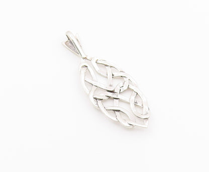 925 Sterling Silver  Vintage Shiny Smooth Celtic Knot Design Pendant  PT17141