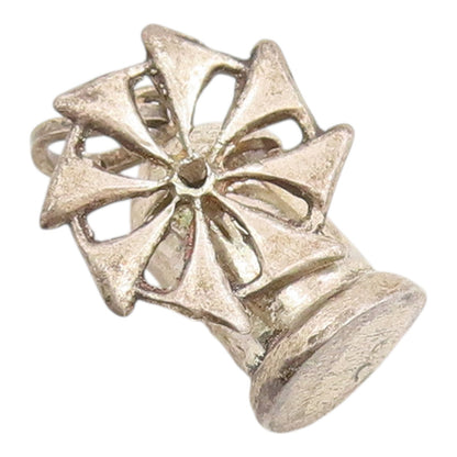 925 Sterling Silver Vintage Pendant Gothic Windmill Spinner Charm Spins  PT26207