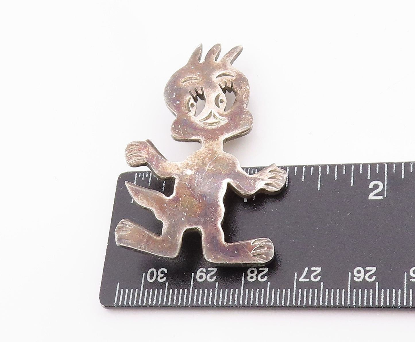 925 Sterling Silver Vintage Brooch MEXICO Tweety Bird Cartoon Cut Out  BP11813