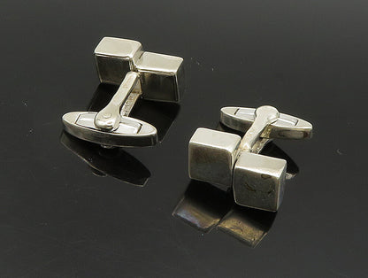 GERMANY 925 Sterling Silver Vintage Minimalist Double Square Cufflinks  TR3313