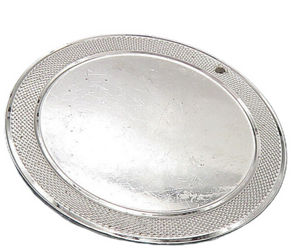 LAMODE 925 Sterling Silver  Vintage Shiny Etched Border Brooch Pin  BP3778