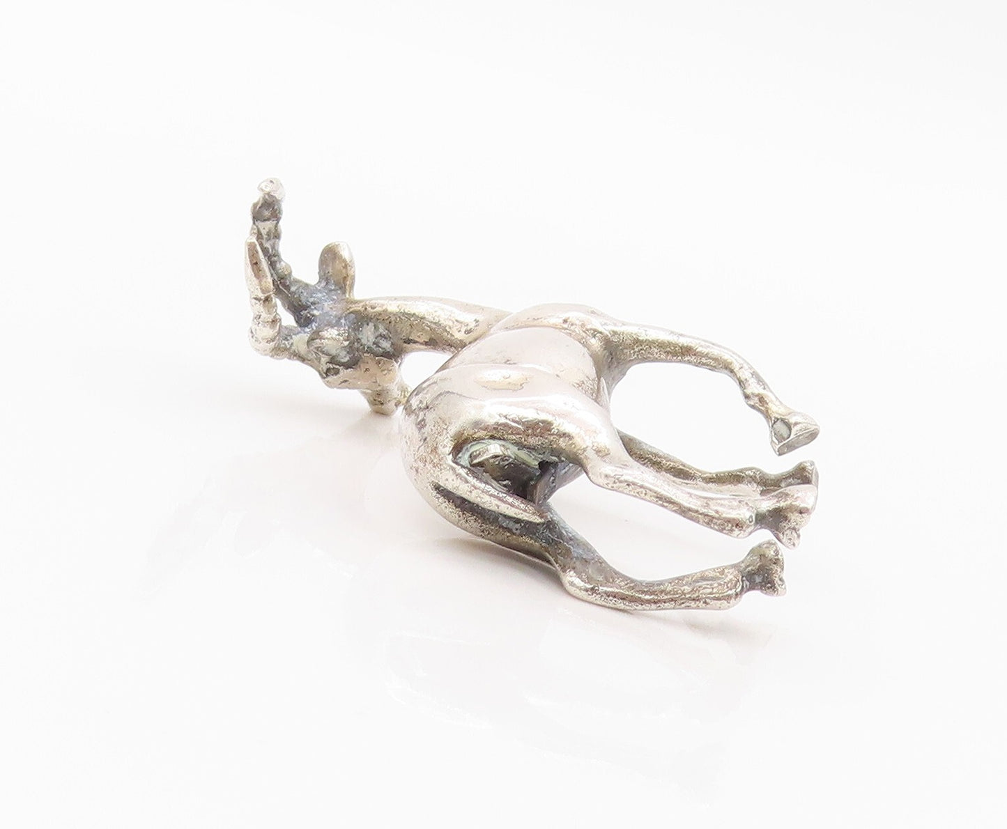 925 Sterling Silver Vintage Paper Weight 3D Carved Walking Deer  TR3886