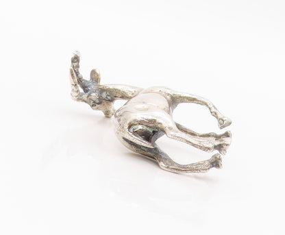925 Sterling Silver Vintage Paper Weight 3D Carved Walking Deer  TR3886