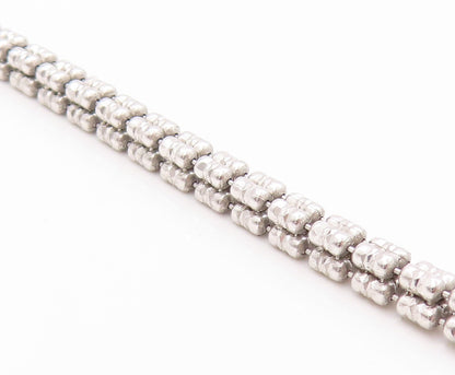 925 Sterling Silver Vintage Necklace Designer Bead Cluster Chain  NE4574