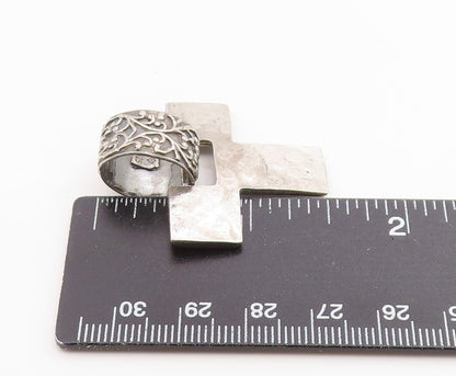 925 Sterling Silver Vintage Pendant SILPADA Hammered Scrollwork Cross  PT26286