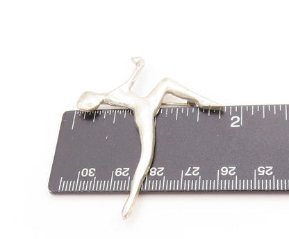 925 Sterling Silver Vintage Brooch ANTONIA PINEDA Gymnast Figural Pin  BP11907