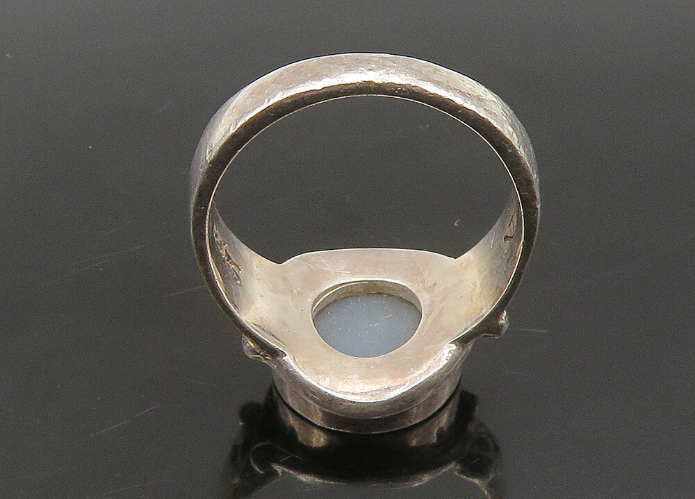 SAJEN 925 Silver  Vintage Purple Druzy Stone Cocktail Ring Sz 7  RG23322