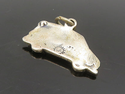 925 Sterling Silver  Vintage Sculpted Mom's Taxi Charm Pendant  PT20135