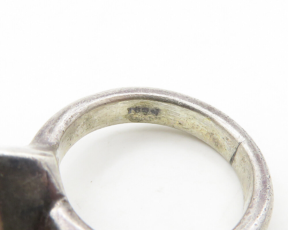 925 Silver   Vintage Shiny Cubic Zirconia Petite Solitaire Ring Sz 4  RG19447