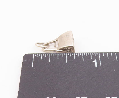 925 Sterling Silver  Vintage Shiny Petite Hand Bag Purse Pendant  PT18798