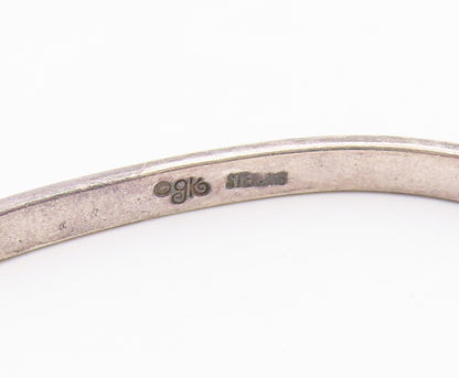 925 Sterling Silver  Vintage Petite Believe Stamped Cuff Bracelet  BT9123