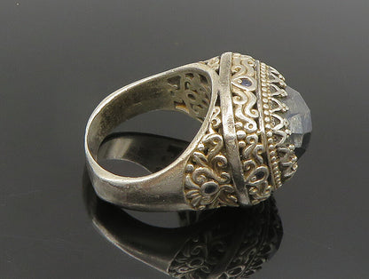 MICHAEL VALITUTTI 925 Silver  Vintage Scroll Spinel Dome Ring Sz 10  RG24468