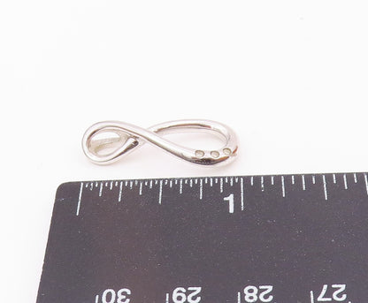 925 Silver  Vintage Dainty Genuine Diamonds Twisted Drop Pendant  PT21424