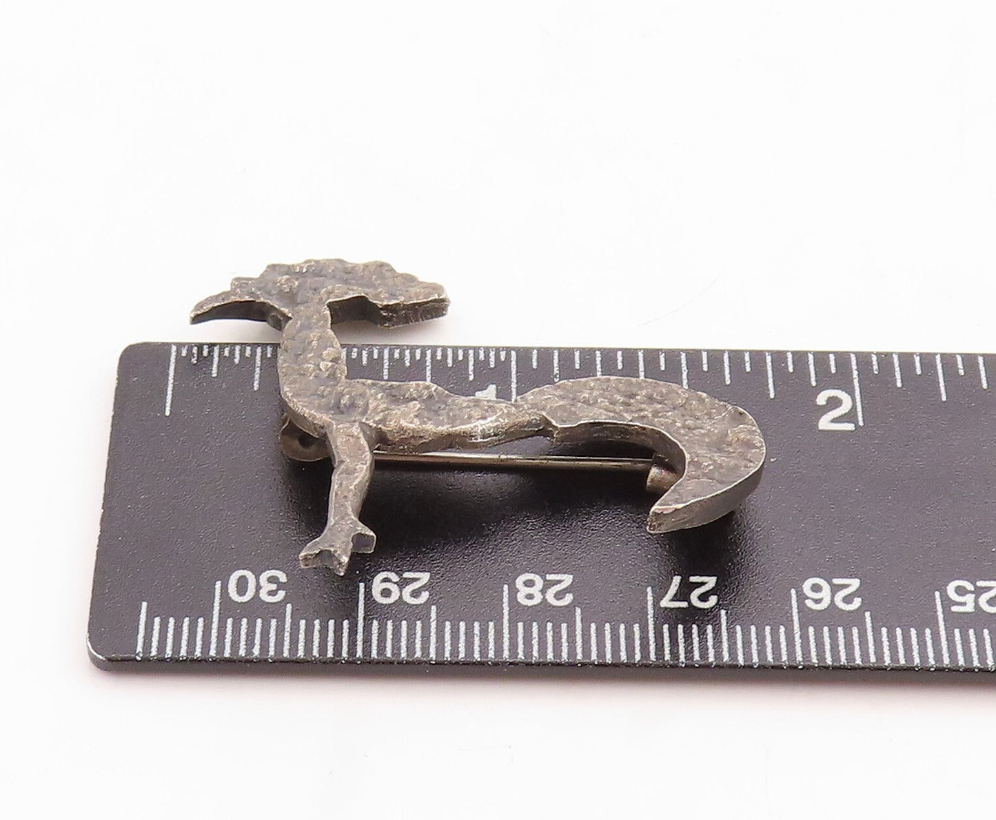 925 Sterling Silver Vintage Brooch Pin Dark Tone Cutout Roderunner Bird  BP11442