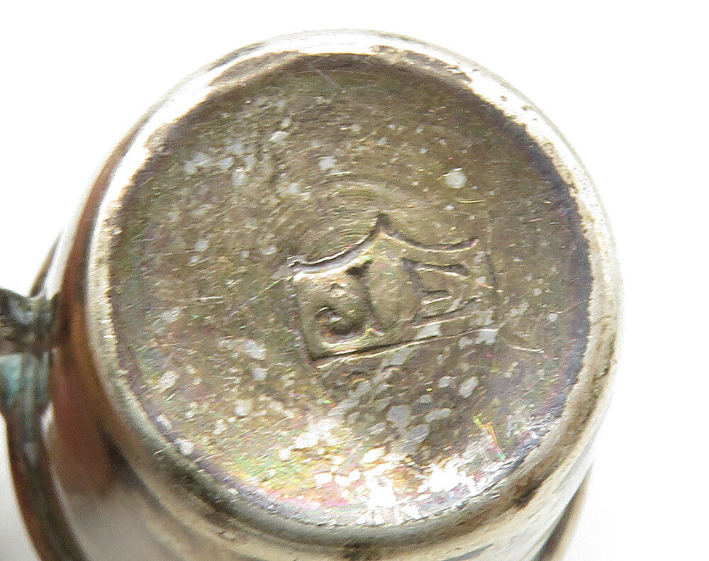 DESIGNER 925 Silver  Vintage Petite Dark Tone Smooth Cup Trinket  TR2270