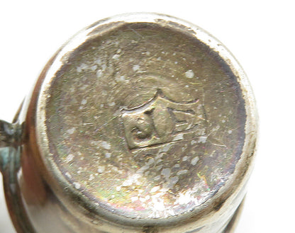 DESIGNER 925 Silver  Vintage Petite Dark Tone Smooth Cup Trinket  TR2270