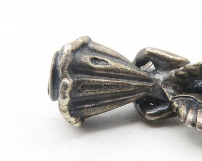 CREED 925 Sterling Silver  Vintage Oxidized Angel Woman Motif Pendant  PT9588
