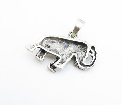 925 Sterling Silver  Vintage Petite Elephant Motif Drop Pendant  PT5608