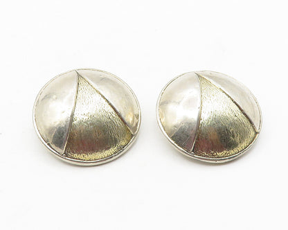 925 Sterling Silver  Vintage Button Dome Non Pierce Drop Earrings  EG5905