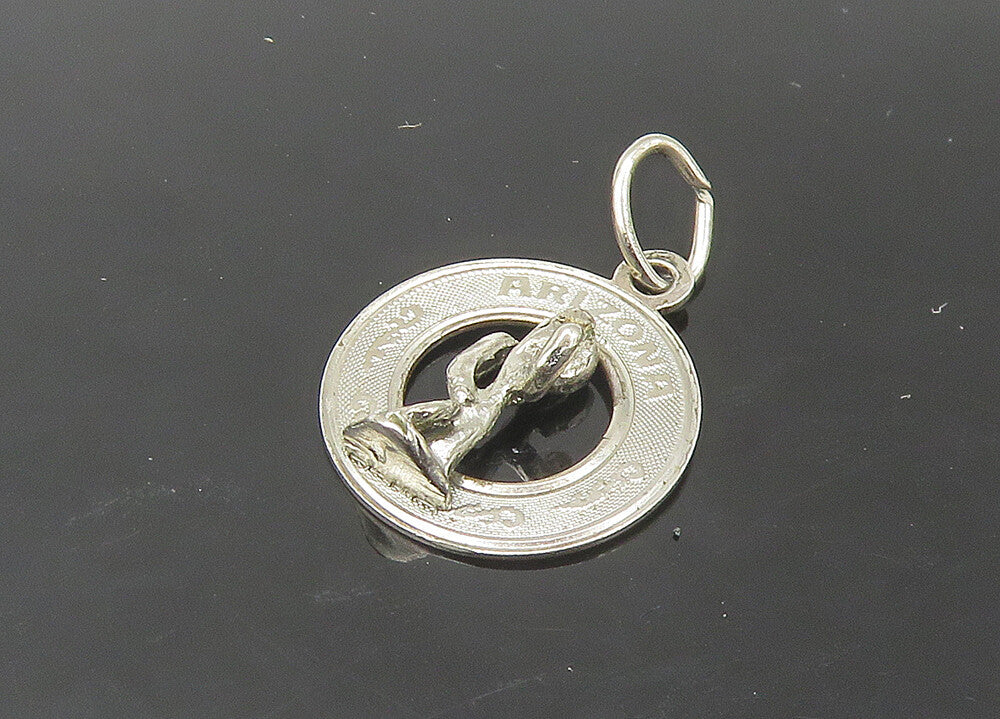 925 Sterling Silver  Vintage Shiny Cactus Arizona Souvenir Pendant  PT18174