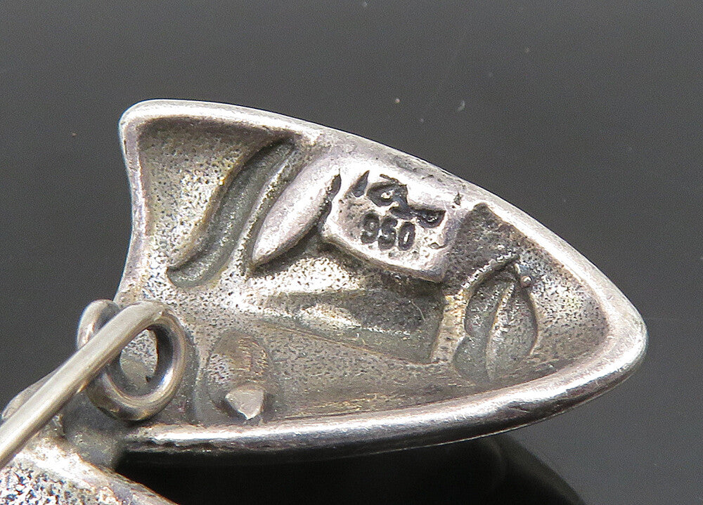 925 Sterling Silver  Vintage Modernist Drama Theater Masks Brooch Pin  BP9096