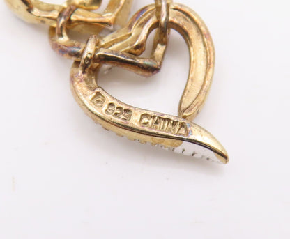ROSS SIMON 925 Silver  Genuine Diamond Triple Love Hearts Pendant  PT9220