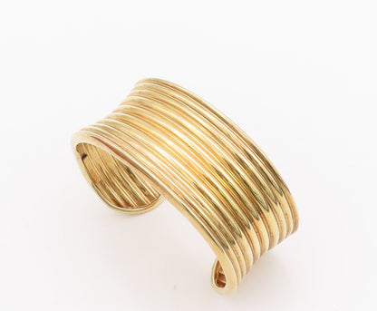 925 Sterling Silver Vintage Bracelet ROSS SIMONS Gold Plated Row Etched  BT10351
