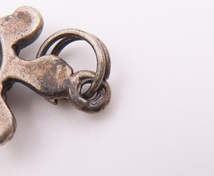 925 Sterling Silver  Vintage Dark Tone Turtle Animal Motif Pendant  PT17871