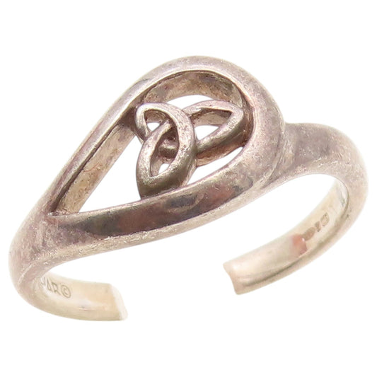 925 Sterling Silver Vintage Ring SOLVAR Classic Trinity Knot Band  Sz 7  RG36898