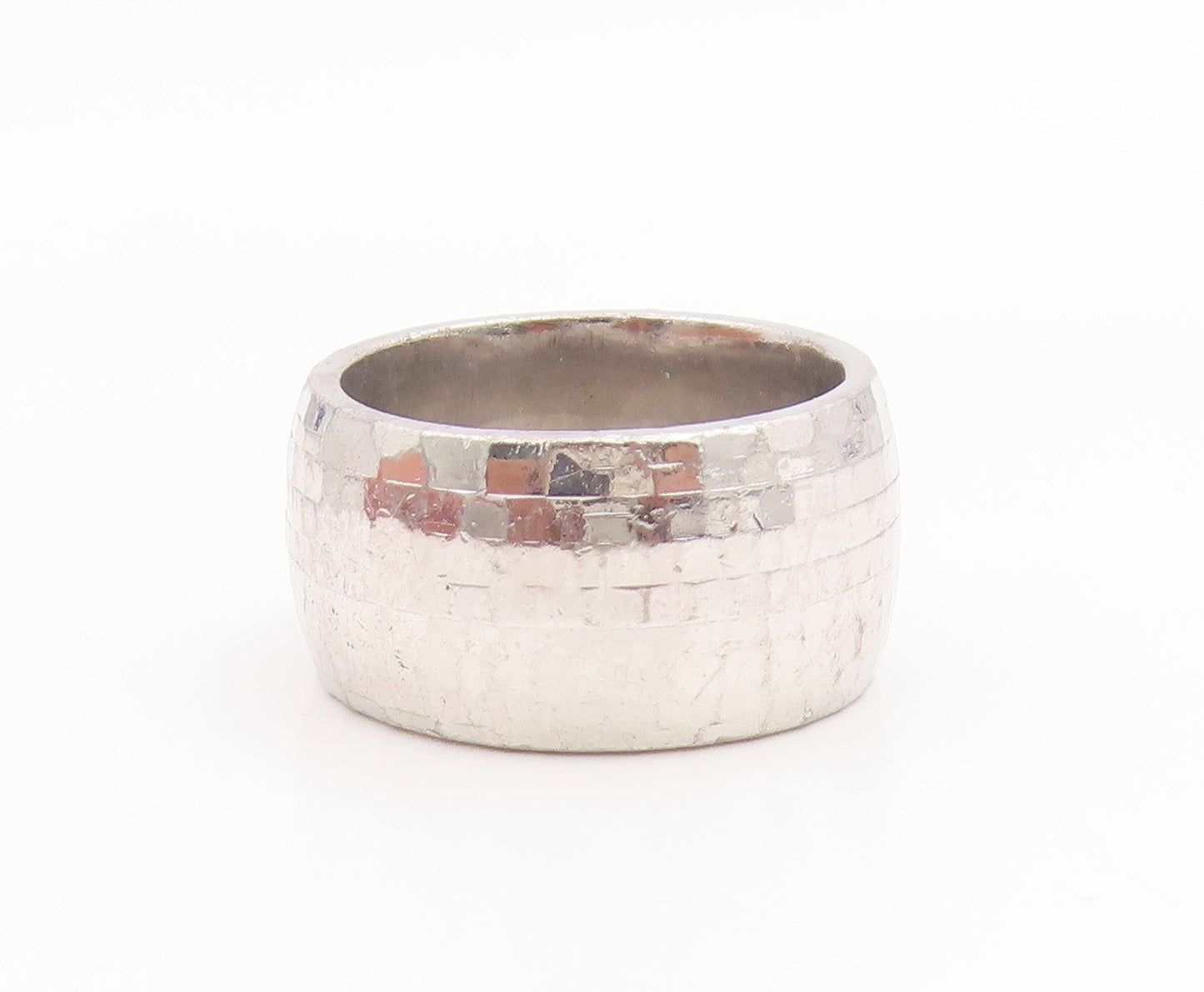 925 Sterling Silver Vintage Ring Minimalist Solid Cigar Band  Sz 7  RG35590