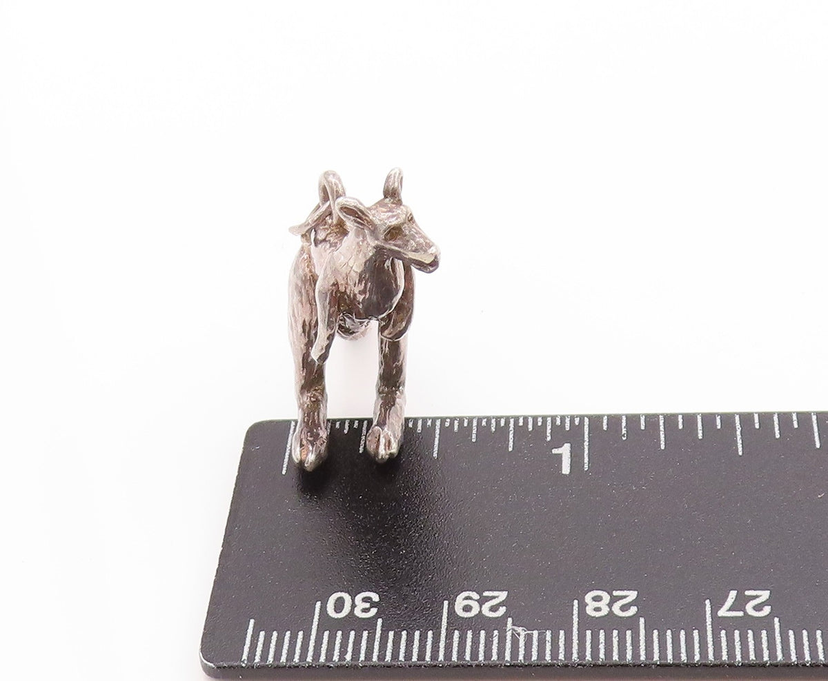 925 Sterling Silver Vintage Pendant Solid Kangaroo Cutout Charm  PT24225