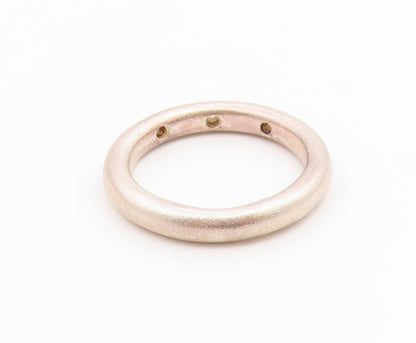 925 Sterling Silver Vintage Ring Minimalist Flush Set CZ Band  Sz 10  RG36825