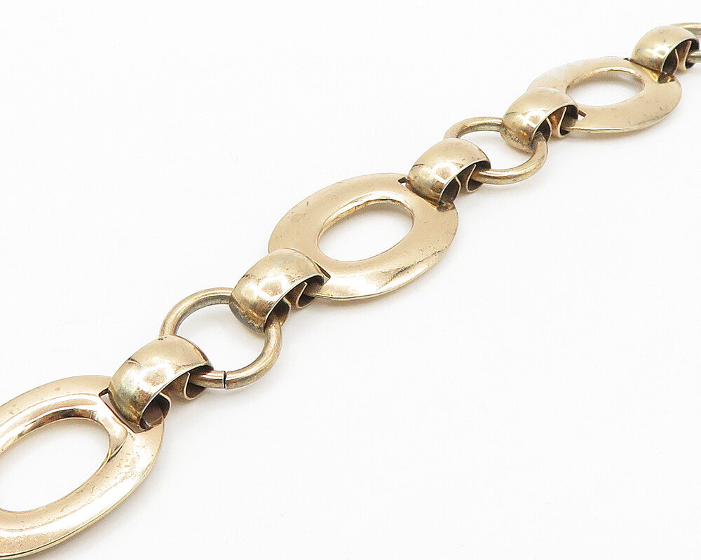 NAPIER 925 Sterling Silver  Vintage Rare Gold Plated Chain Bracelet  BT7107