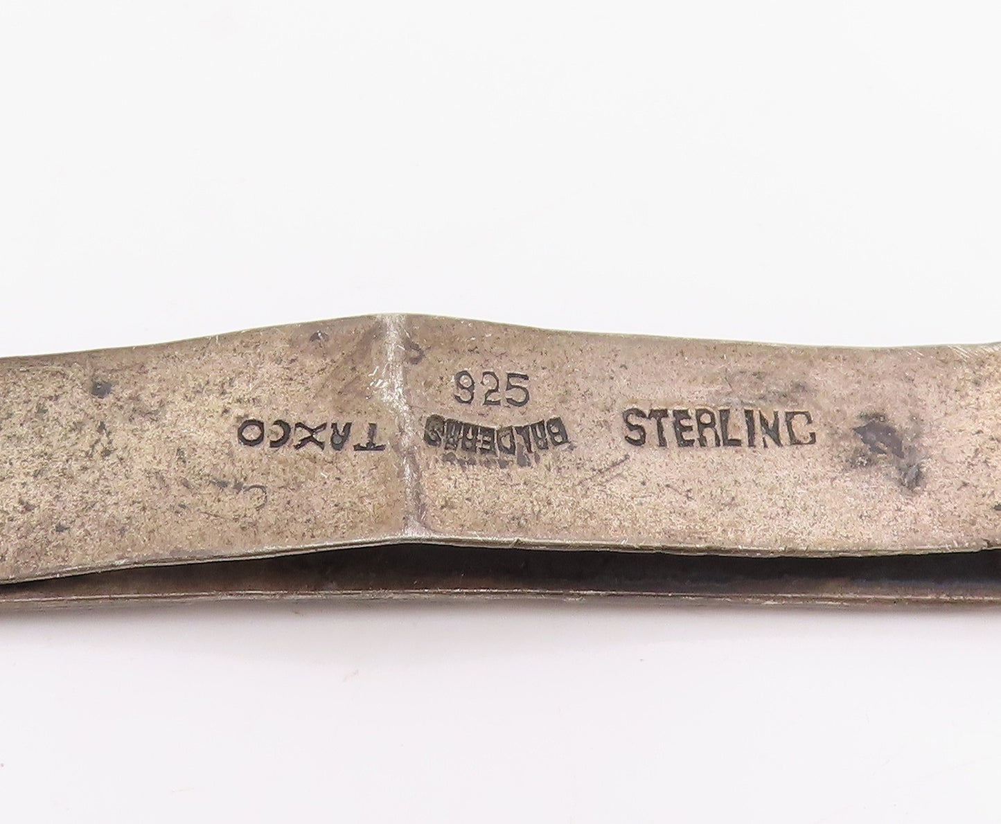 925 Sterling Silver Vintage Tie Clip BALDERAS TAXCO Geometric Design Bar  TR4064