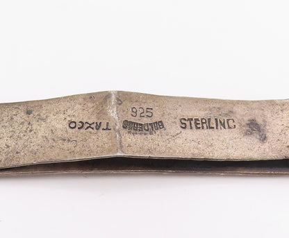 925 Sterling Silver Vintage Tie Clip BALDERAS TAXCO Geometric Design Bar  TR4064