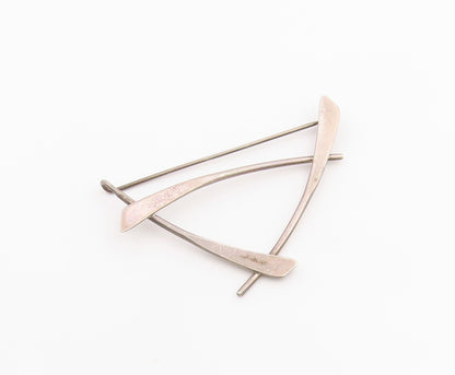 925 Sterling Silver Vintage Brooch ED LEVIN Modernist Geometric Pin  BP12607