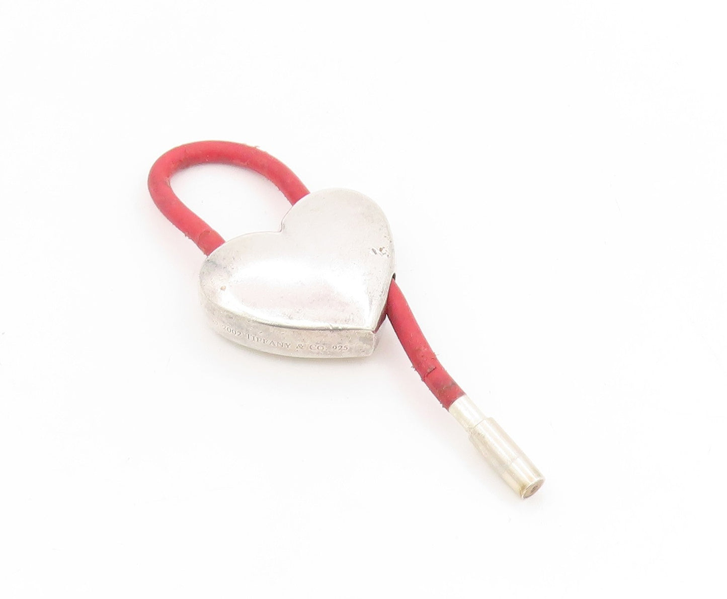 925 Sterling Silver Vintage Keychain TIFFANY & CO Solid Puffy Love Heart  TR4178