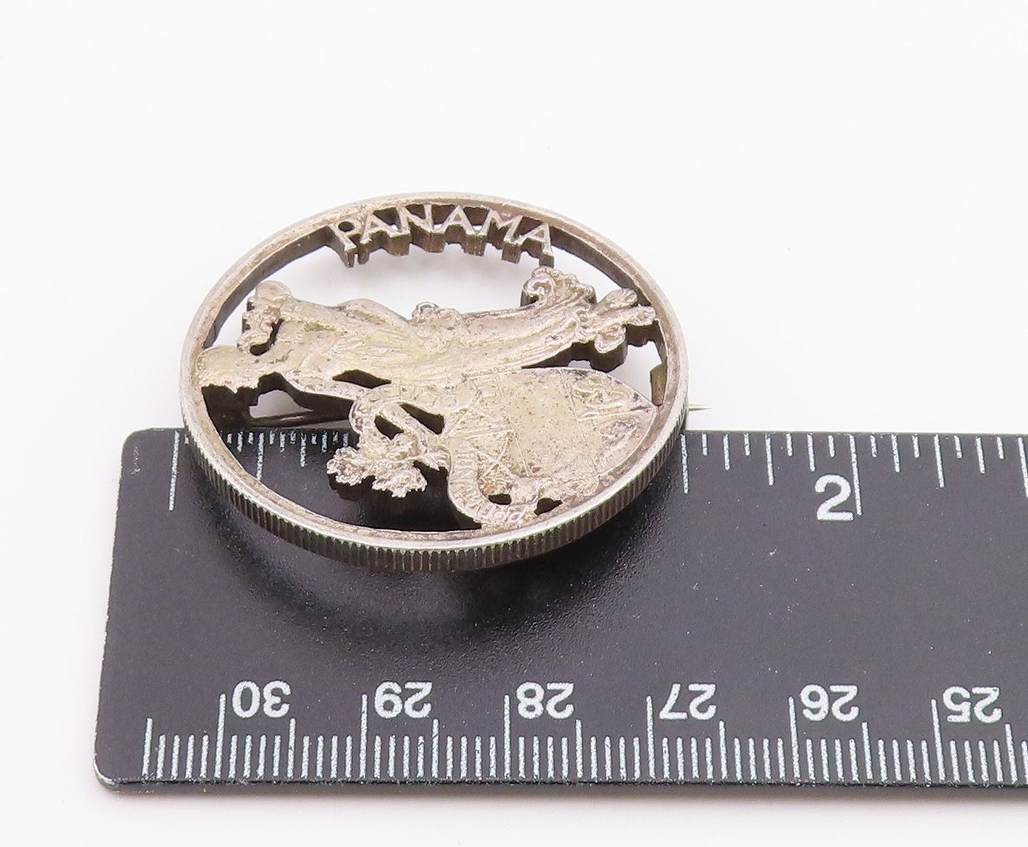 925 Sterling Silver  Vintage Panama Goddess Cutout Brooch Pin  BP10050