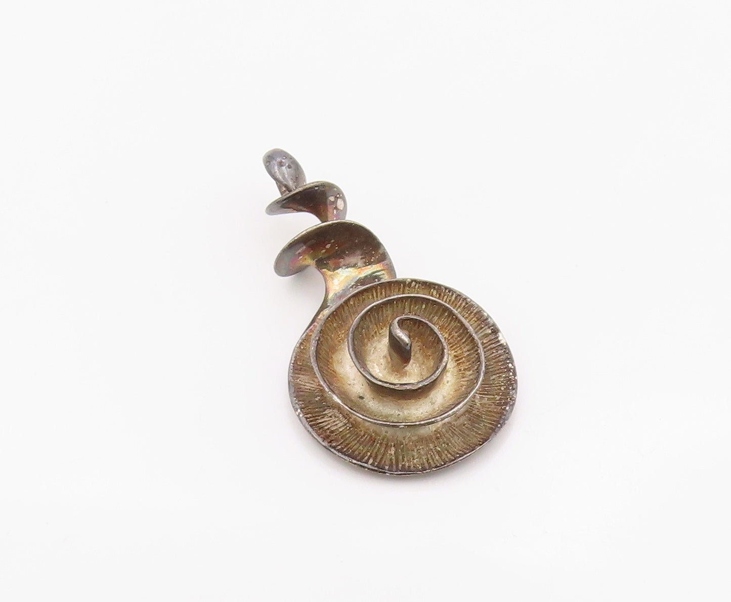 925 Sterling Silver Vintage Pendant SILPADA ISRAEL Classic Spiral Shell  PT26321