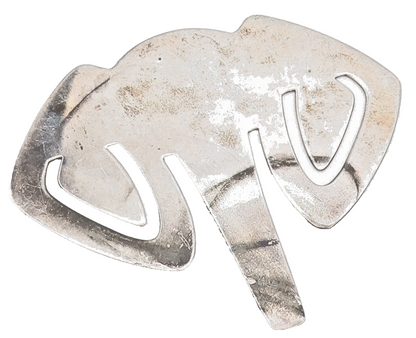 925 Sterling Silver Vintage Book Mark Designer Elephant Head Cutout  TR3936