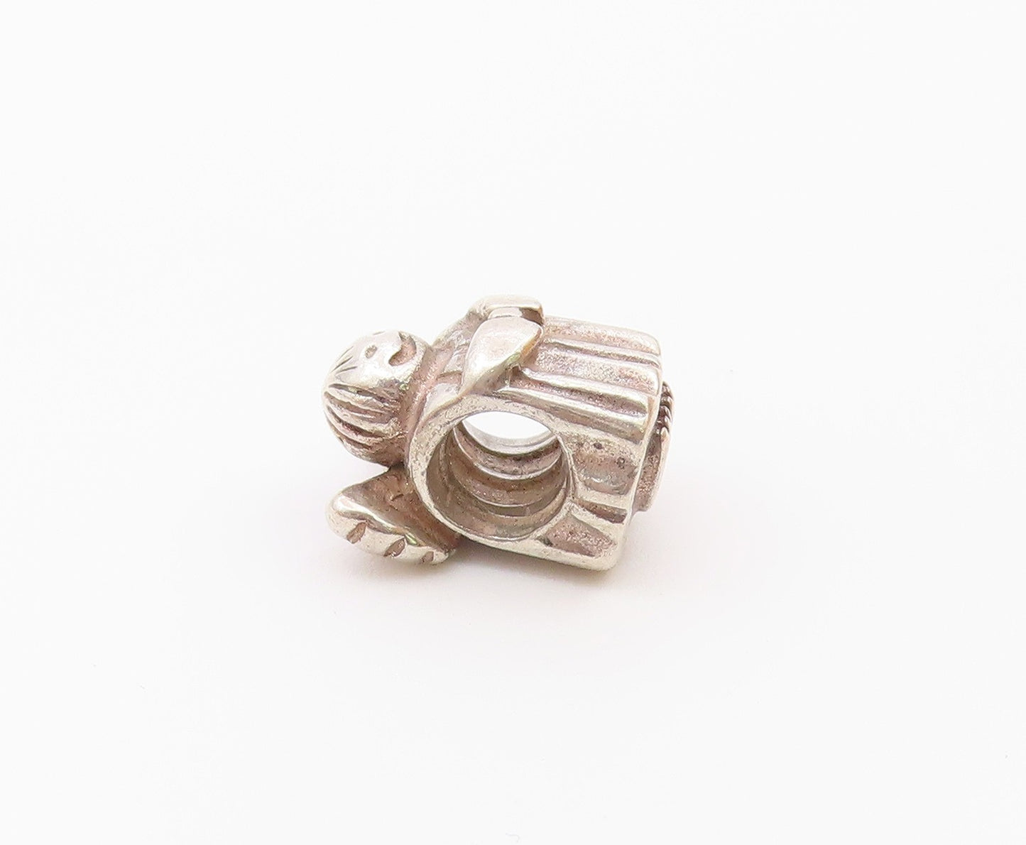 PANDORA 925 Sterling Silver  Vintage Shiny Petite Angel Slide Pendant  PT18577