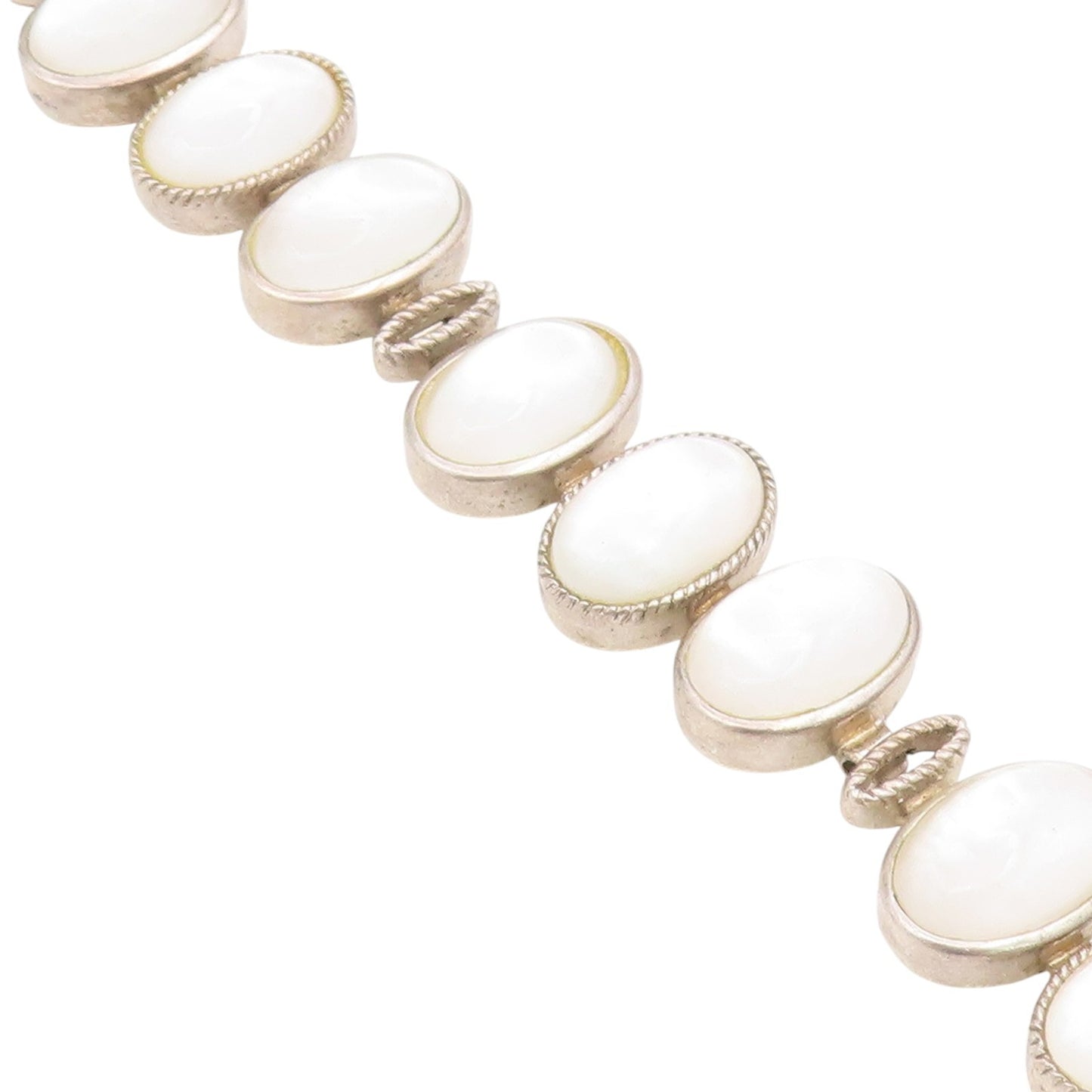 925 Sterling Silver Vintage Bracelet WHITNEY KELLY Cabochon Moonstone  BT11729