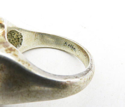 925 Sterling Silver  Vintage Shiny Fluted Dome Design Band Ring Sz 6  RG8974