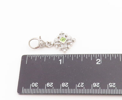 925 Sterling Silver Vintage Pendant JUDITH RIPKA Peridot Maltese Charm  PT26554